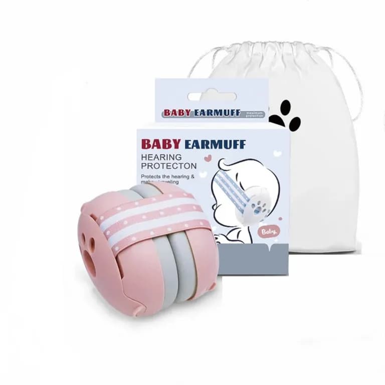 Orejeras Antiruido Auriculares Protectores Bebes Rosado