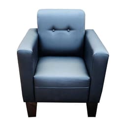 Poltrona HVM Negro CueroPU Pmadera
