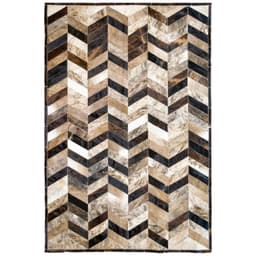 Alfombra Cuero Natural 166X236 Cm Diseno Chevron