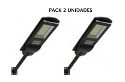Pack 2 Luminaria Led 50 W Solar Contra Agua