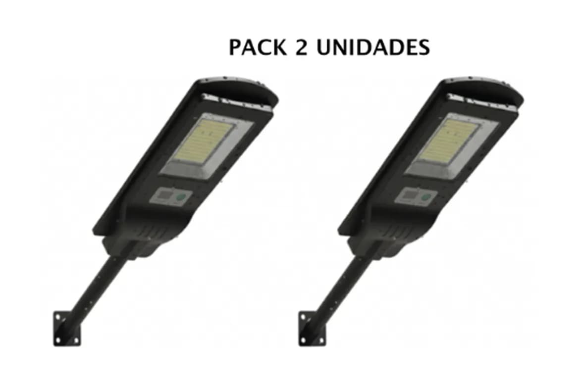 Pack 2 Luminaria Led 50 W Solar Contra Agua