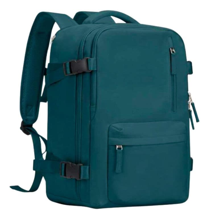 Mochila Viaje Gran Capacidad USB Tela Verde DLX TALLA UNICA