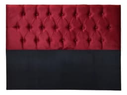 Respaldo King Piso Capitone Premiun 180x140 CM Rojo Felpa