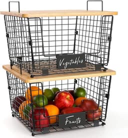Frutero De Mesa Canasto Para Frutas Verduras Verdulero de Cocina Hogar