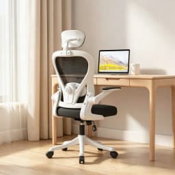 Silla Amia Ergonomica De Oficina Soporte Lumbar Ajustable Blanco