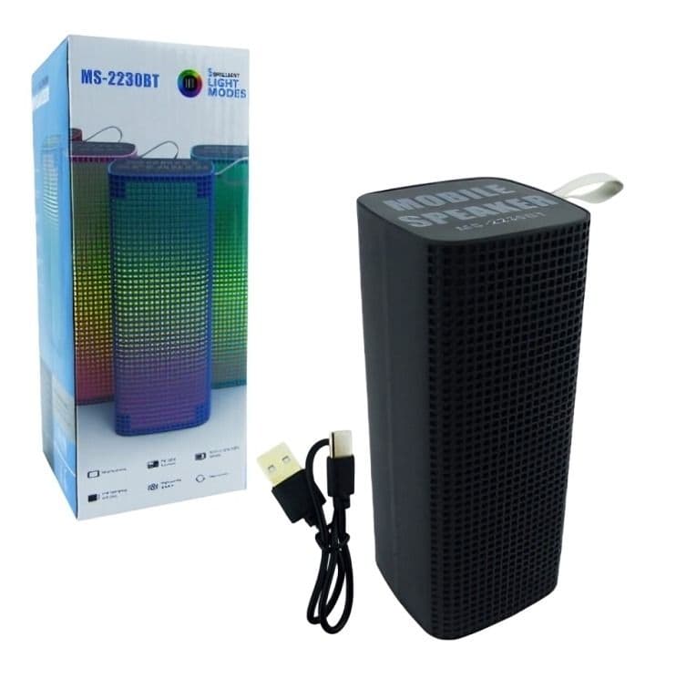 PARLANTE RECARGABLE MOD MS2230 BLUETHOOTH CON LUZ RGB