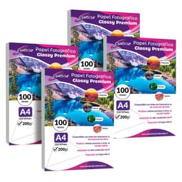 Pack 400 Hjs Papel Fotografico Glossy A4 200gr