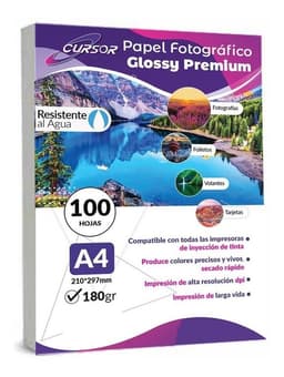 Pack 500 Hjs Papel Fotografico Glossy A4 180gr