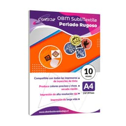 Papel Obm Sublitextil Perlado Rugoso 10 Hojas A4