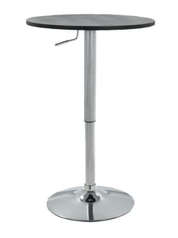 Mesa de Bar Altura de Luxe Metal Regulable 60cm Diametro Negra