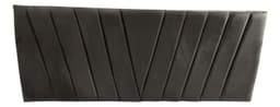 Respaldo Elegante King Capitone En V 180x60 CM Gris Oscuro Felpa - Gris Oscuro