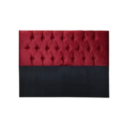 Respaldo 2 Plazas Piso Capitone Premium 150x140 CM Burdeo Felpa - Burdeos