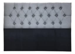 Respaldo 2 Plazas Piso Capitone Premium 150x140 CM Gris Claro Lino - Gris Claro