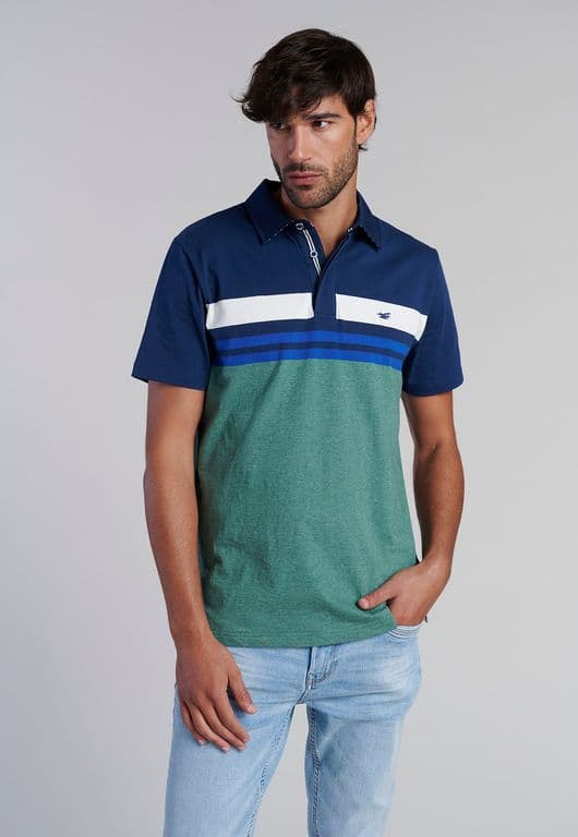 Polera Polo Rayas Chicago Verde Verde S