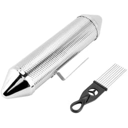 Guiro Tipo Torpedo Color Plata + Cepillo - SC
