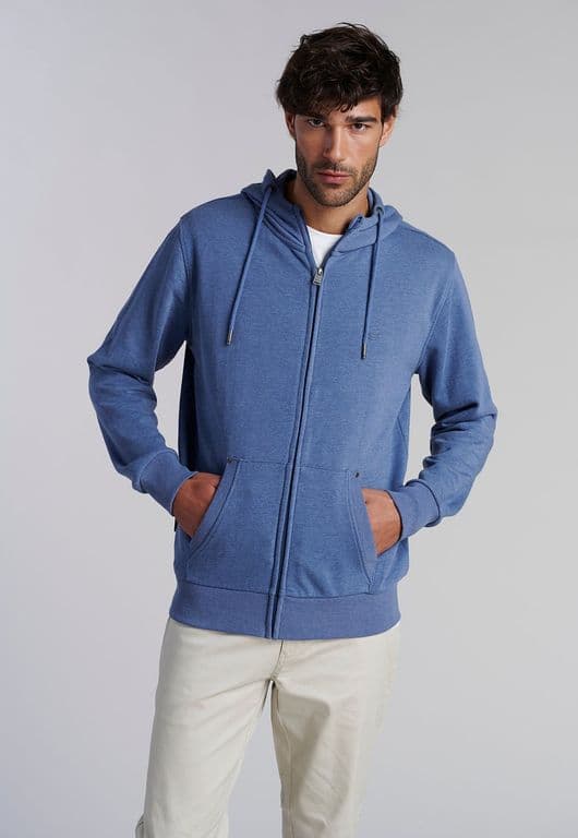 Poleron Basico Massachussets Azul Azul S