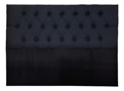 Respaldo Super King Piso Capitone Premiun 200x140 CM Negro Lino - Negro