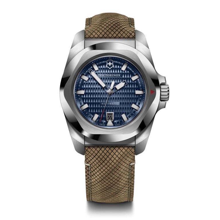 Reloj INOX Automatico correa de madera azul Azul TALLA UNICA