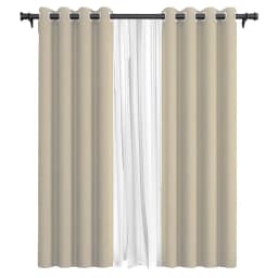 Pack Cortina de Tela Blackout Beige Velo 140x220
