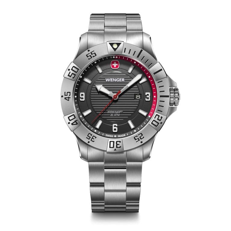 Reloj Seaforce correa acero inox dial negro 43 mm Negro TALLA UNICA