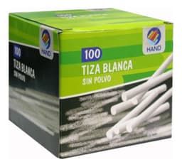 Caja Tiza Blanca 100 Unidades, Sin Polvo.