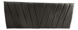 Respaldo Elegante Super King Capitone En V 200x60 CM Gris Oscuro Felpa