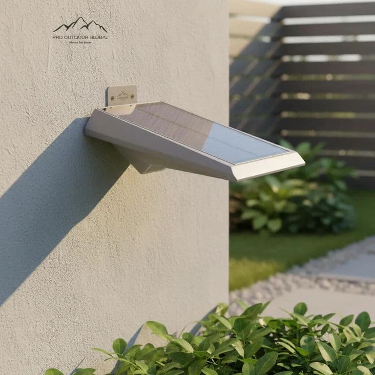 Aplique Solar Contra Agua Ultra Plano Con Sensor De Movimiento
