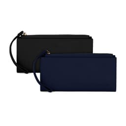 2 Billeteras de mujer Delia negra y azul Negro TALLA UNICA