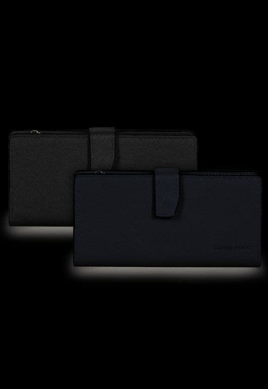 2 Billeteras de mujer Vesta negra y azul Negro TALLA UNICA