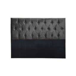 Respaldo Super King Piso Capitone Premiun 200x140 CM Gris Oscuro Felpa