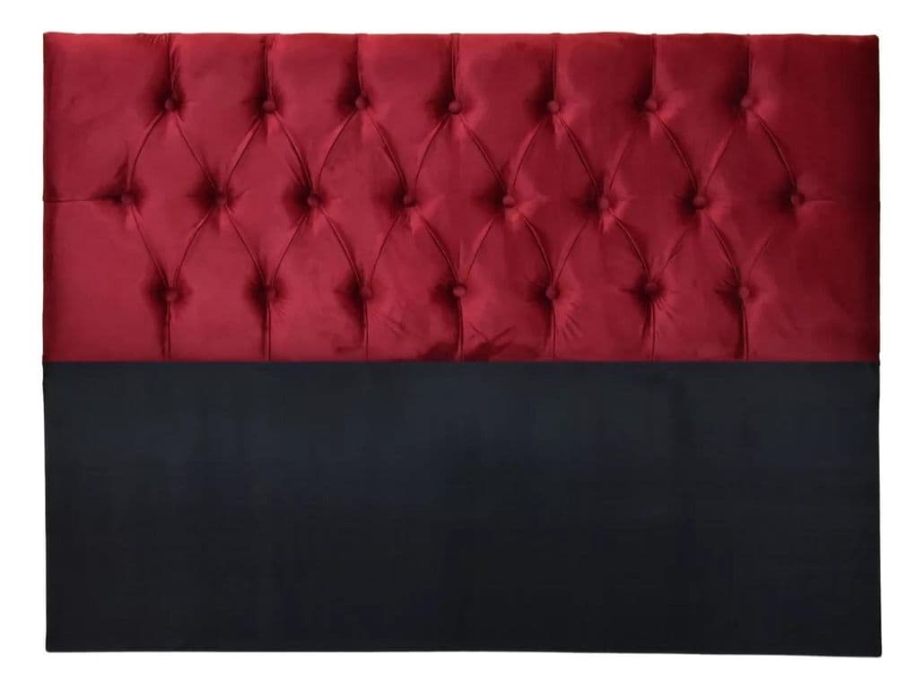 Respaldo Super King Piso Capitone Premiun 200x140 CM Rojo Felpa