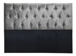 Respaldo 2 Plazas Piso Capitone Premium 150x140 CM Gris Claro Felpa