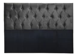 Respaldo King Piso Capitone Premiun 180x140 CM Gris Oscuro Felpa