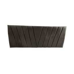 Respaldo Elegante 1 Plaza Capitone En V 105x60 CM Gris Oscuro Felpa - Gris Oscuro