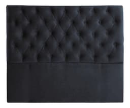 Respaldo Super King Piso Capitone Premiun 200x140 CM Negro Felpa