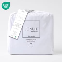 Sabanas King Polycotton Percale 200 Hilos Essentials Liso Blanco