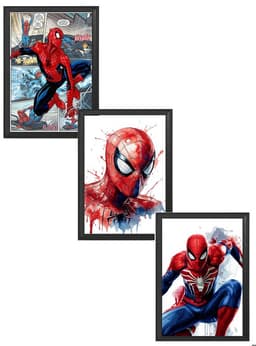 Set de Cuadros Spiderman X 3 Black