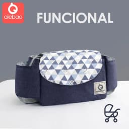 Bolso Maternal Colgante Para Coche De Bebe Azul -