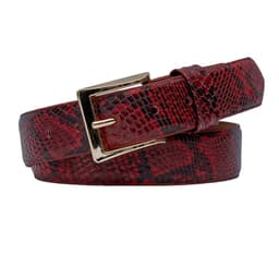 Cinturon Femenino Modelo Loredana Cuero natural Rojo S