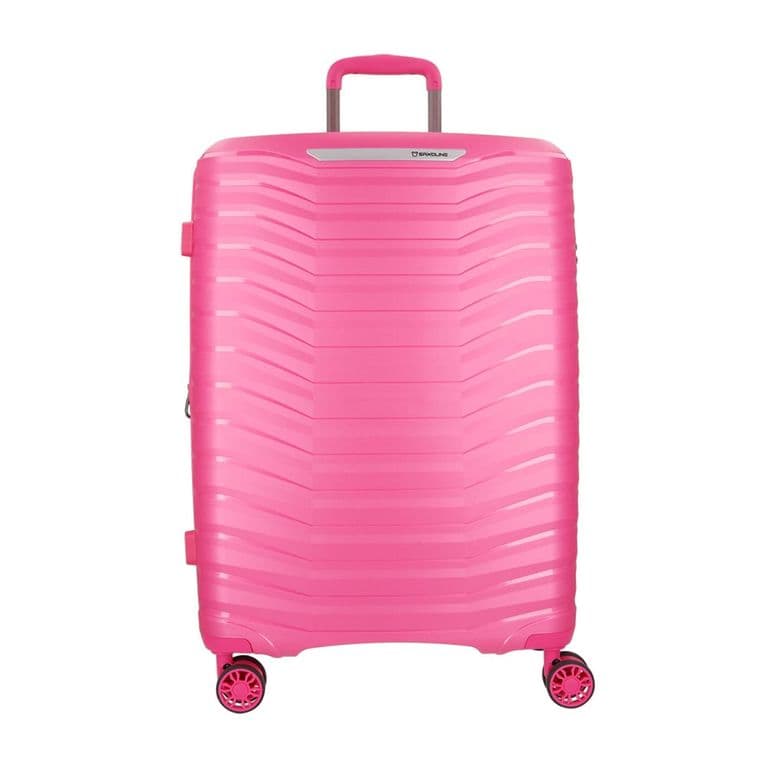 Maleta de Viaje Titanium Grande Rosada Rigida Expandible Rosa L