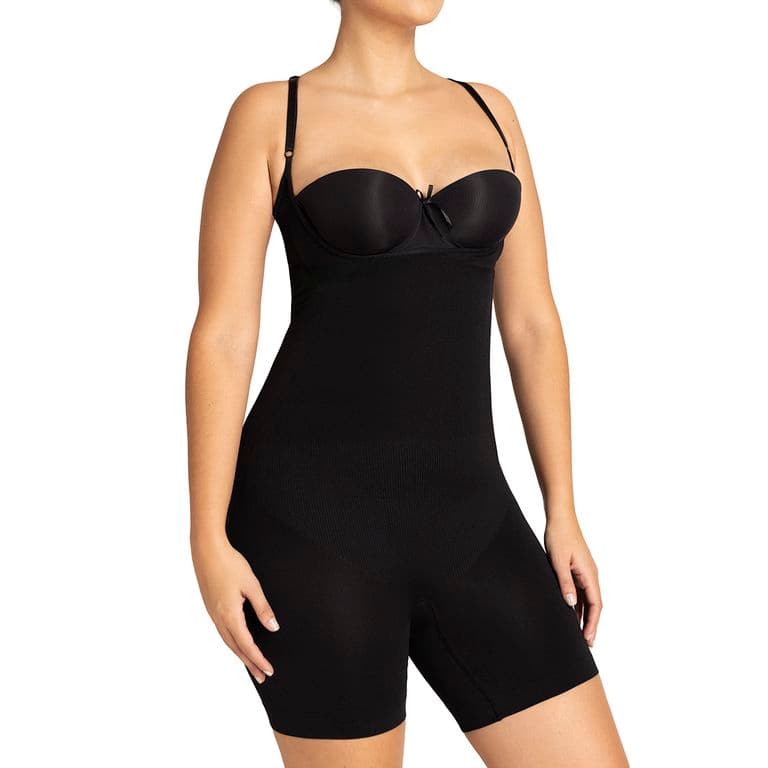 Body Reductivo Con Pierna Negro Negro S/M