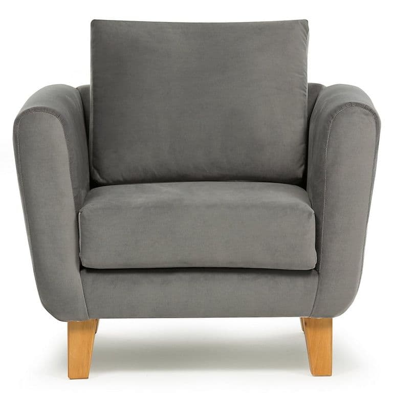 SILLON THOMAS FELPA GRIS
