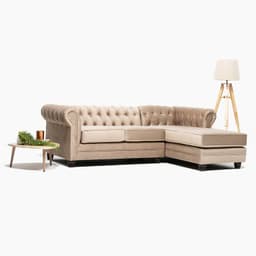 SECCIONAL CHESTERFIELD DERECHO BEIGE...