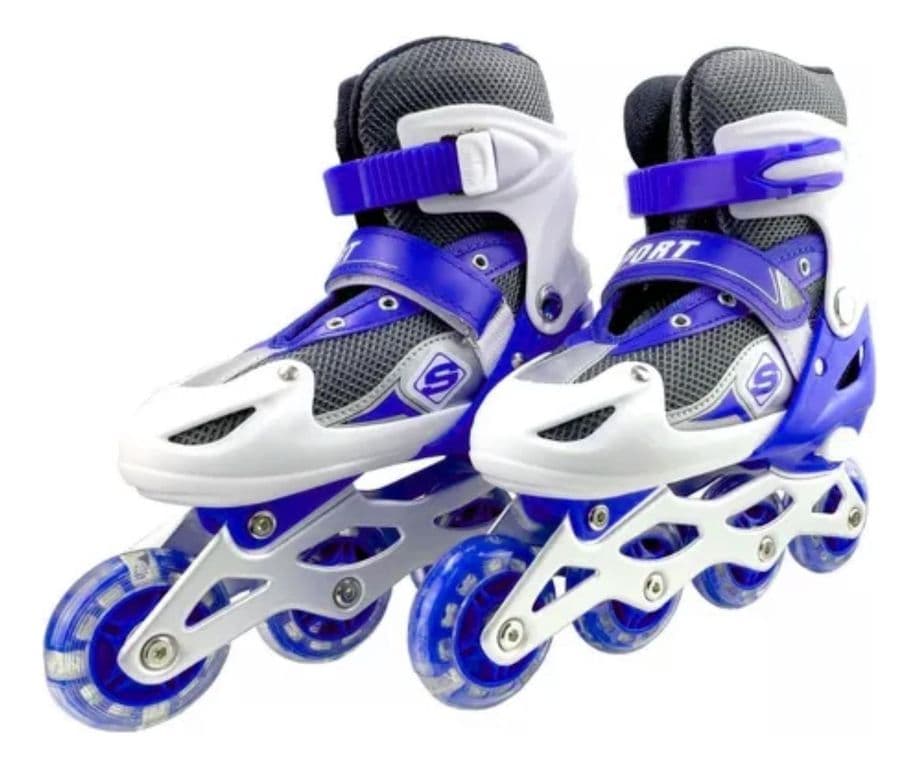 Patines Roller Linea Juveniles Ajustable Azul S