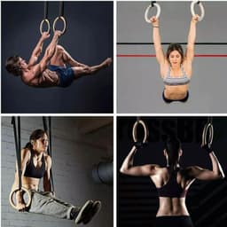 Anillas Olimpicas Madera Gimnasia Crossfit Calistenia