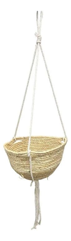 Maceta Colgante Macetero Colgante De Mimbre Cesta 47cm