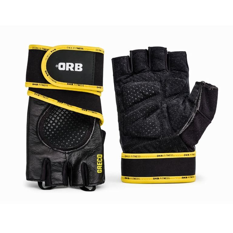 Guantes Gym Greco Cuero Pesas Crossfit Entrenamiento Negro M