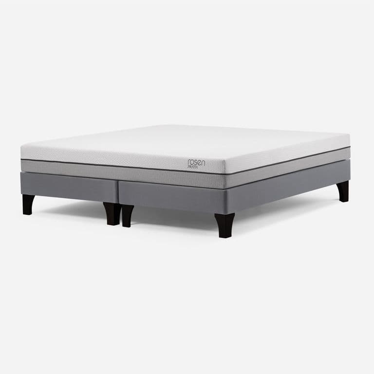 Cama Europea Pratta King Pata Madera 180 x 200 cm