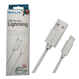 CABLE USB PARA IPHONE 5 / 6, IPOD, IPAD. BLANCO. 1 METRO. RC-129I