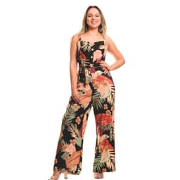 Enterito Premium Casual Diseno Flores Botones 198 Negro S